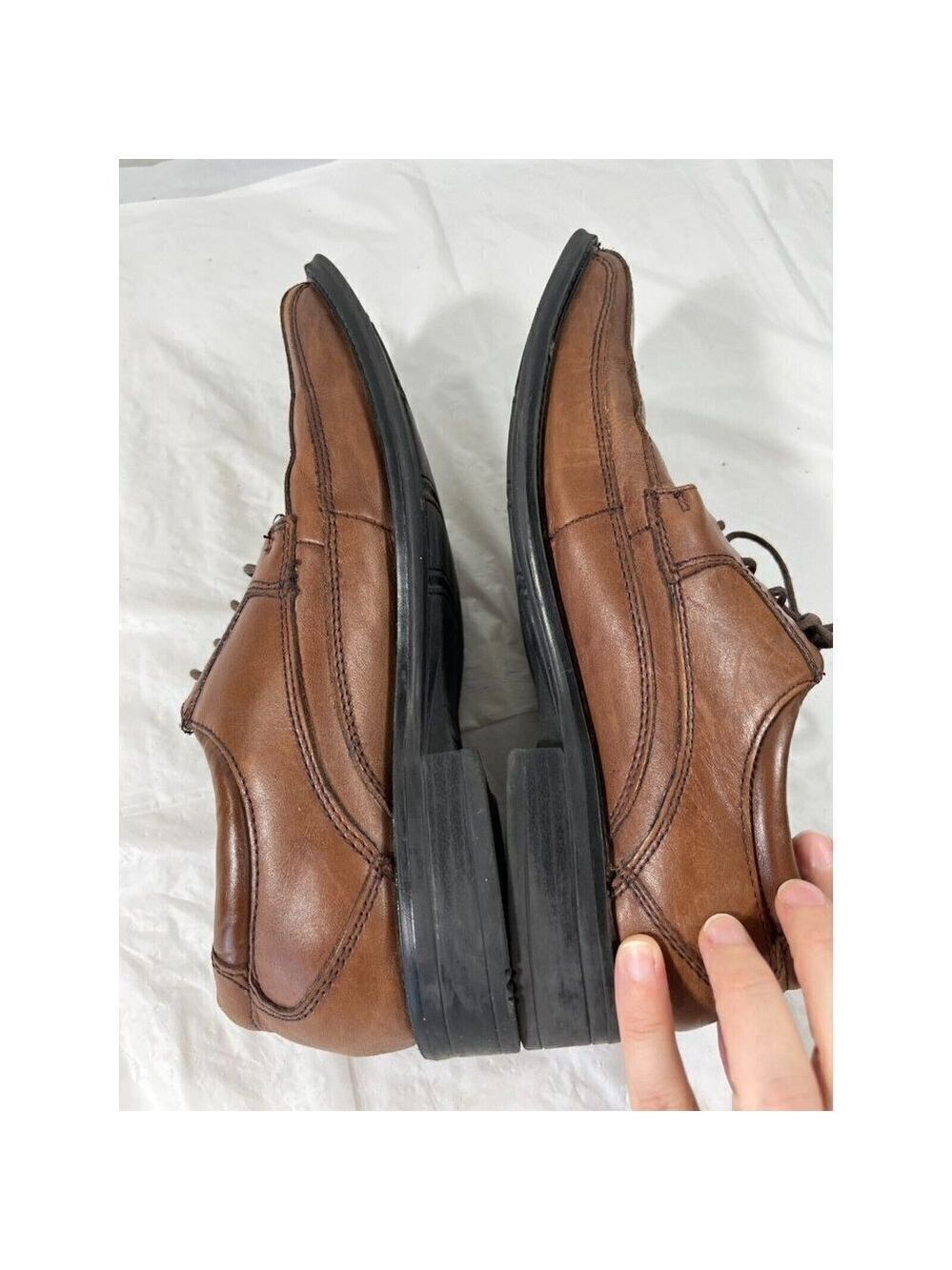 Dockers Mens Size 7.5 M Brown Leather Upper Bicycle Lace Up Oxfords Dress Shoes - Picture 9 of 12